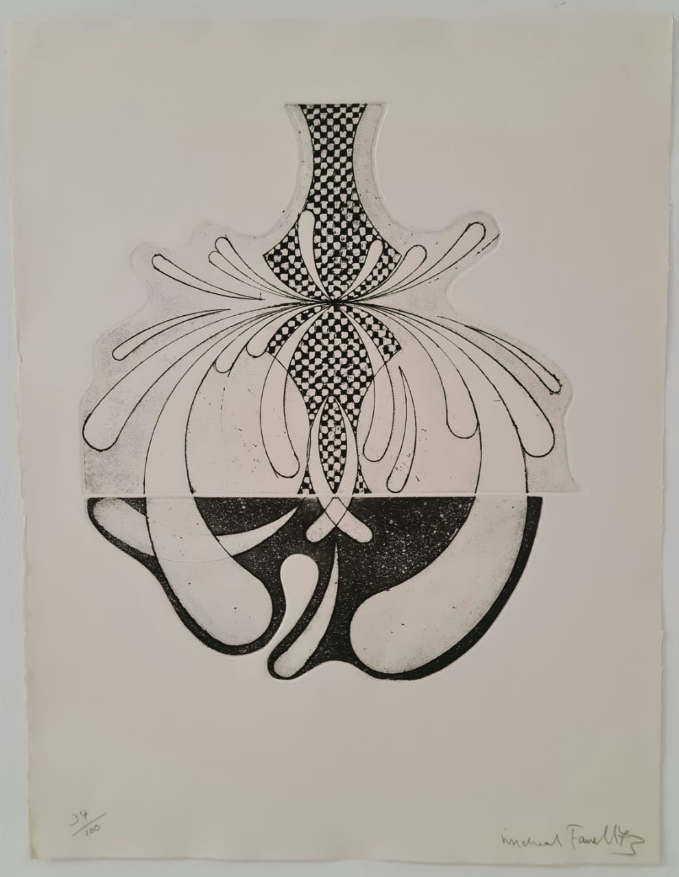 Micheal Farrell, Untitled, 1973, Etching, 64.5 x 49.5 cm, Edition 34 of 100, 150.- Eur